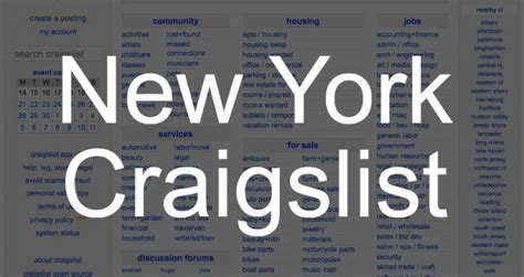 see also. . Craigstlist new york